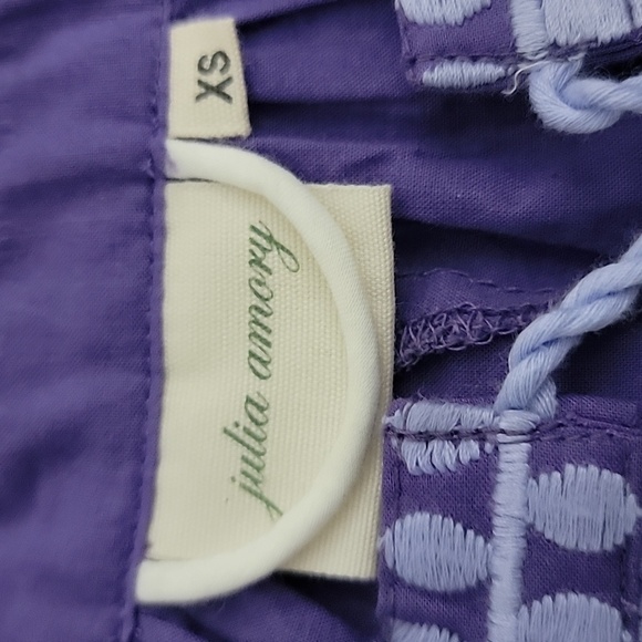 Julia Amory Long Sleeve Coatue Caftan in Hyacinth Purple XS - Picture 3 of 4